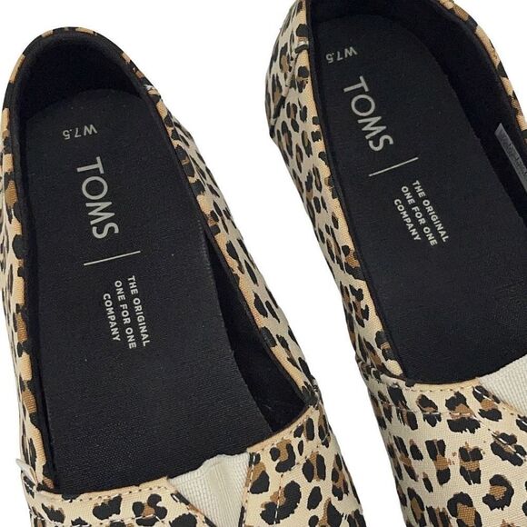 TOMS Womens Alpargata Cupsole Slip On‎ Flat Comfor Shoes Leopard Print Size 7.5 - Picture 6 of 9